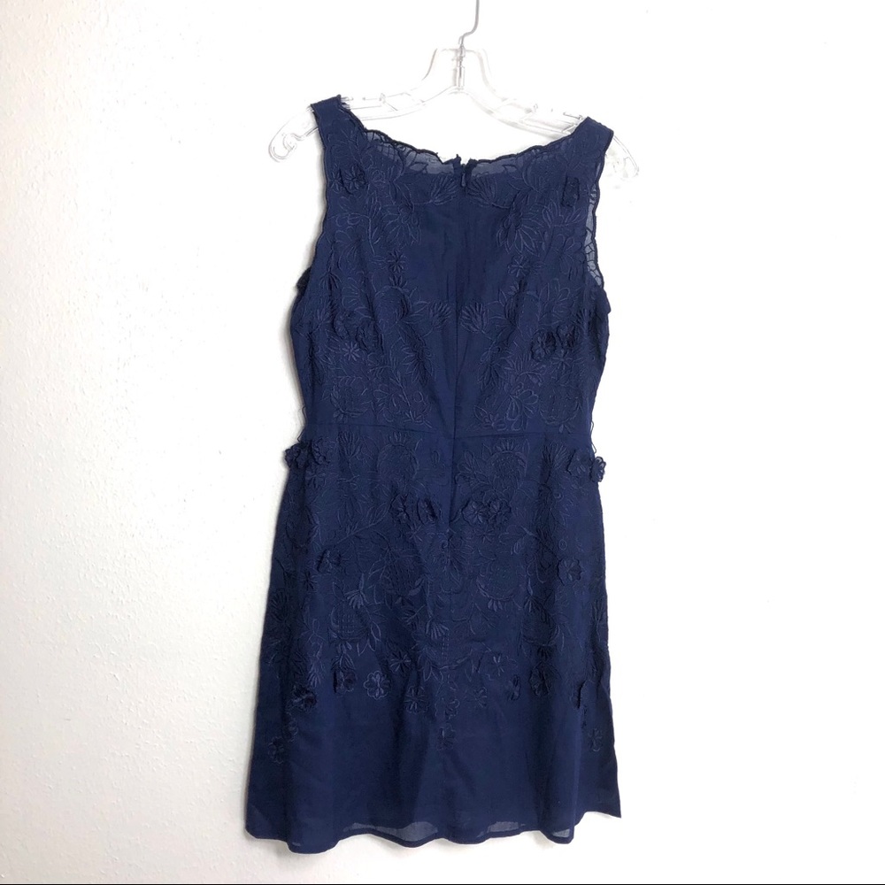 Gretchen Scott Blue Flower Lace Dress XS NWT - Picture 2 of 6